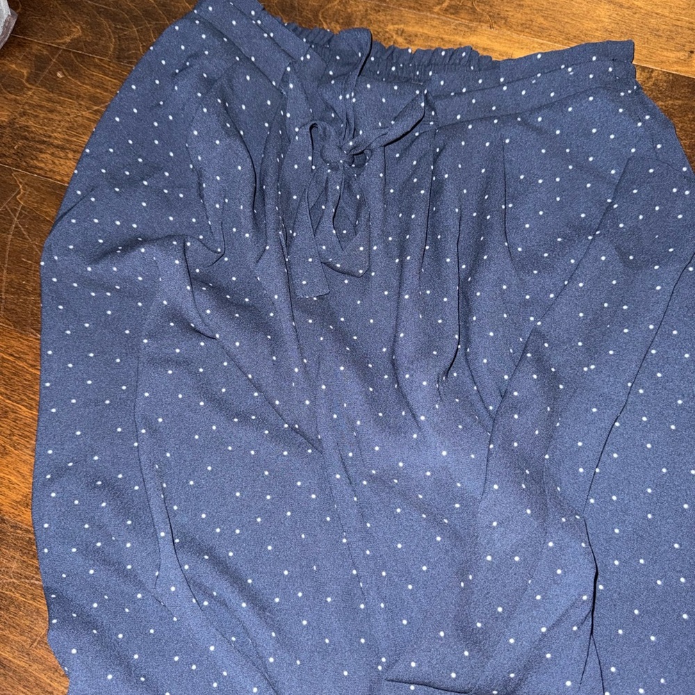 Madison Navy Polka Dot Capris